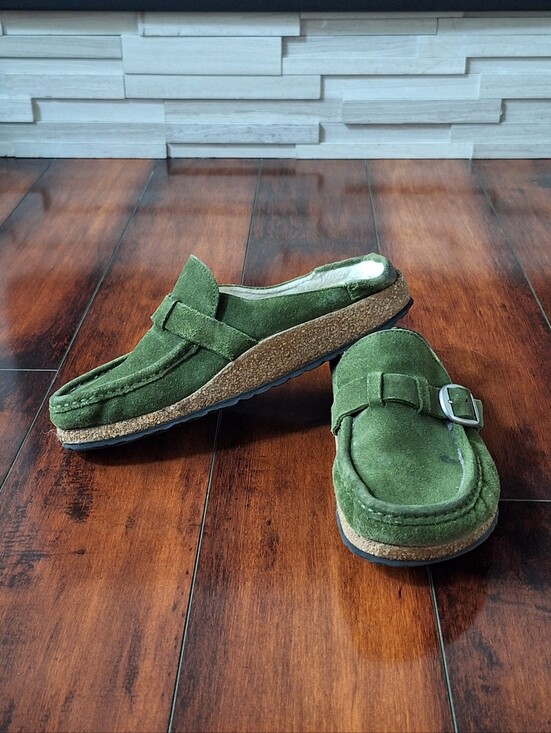 Birkenstock Shoes - Birkenstock Buckley Suede Clogs Green Tea EU 40 US 9-9.5 Mule Shoes